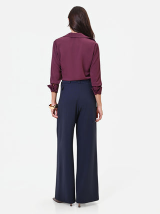Pantalone palazzo blu navy