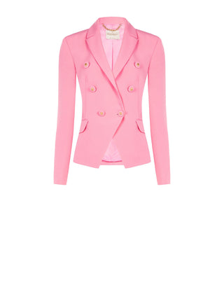 Giacca doppiopetto rosa pastello