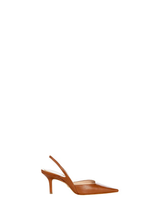 Escarpins slingback marron