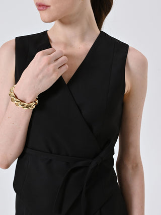 Gilet Incrociato Nero