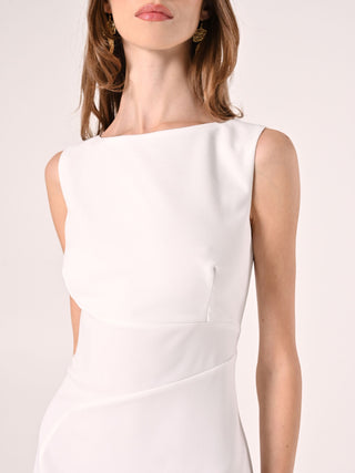 Robe fourreau blanche en néoprène