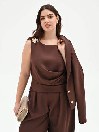 Chocolate-colored top