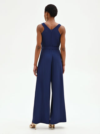 Navy Palazzo Jumpsuit