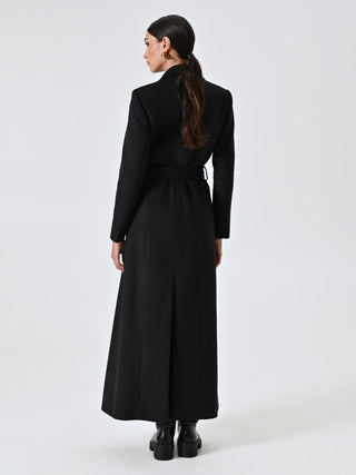 Long Black Wrap Coat