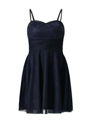 Robe courte évasée bleu marine