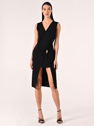 High-Low Dress with Jewel Detail