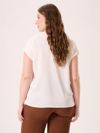 Blouse curvy avec col mandarin