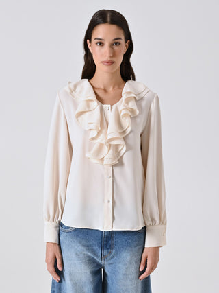 Blusa Bianca con Volants