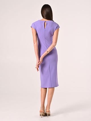 Robe fourreau cut-out couleur lavande