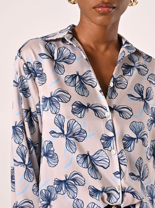 Floral Print Satin Shirt