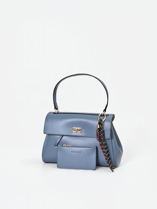 Blue bag with scarf handle Giorgia Palmas X Rinascimento