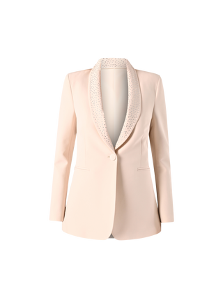 Beige Jacket with Rhinestones