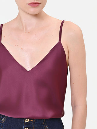 Burgundy Red Satin Camisole