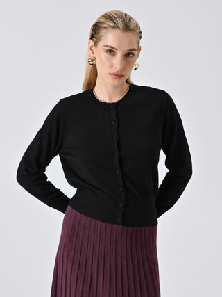 Black Knitted Cardigan