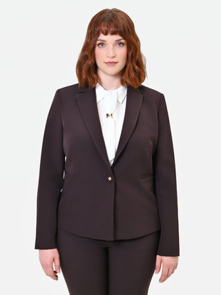 Giacca Curvy  monopetto moro marrone