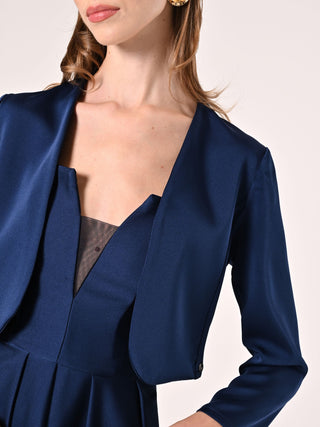 Blue Satin Shrug