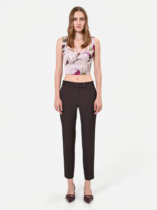 Dark Brown Creased Trousers