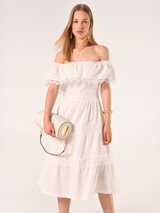 Robe midi en coton