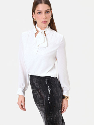 Uni-Farbene Bluse
