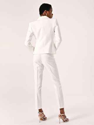Trousers in White Technical Fabric