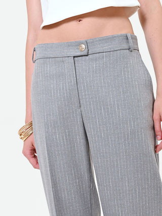 Pantalone gessato grigio chiaro