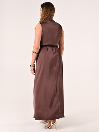 Robe curvy marron chocolat