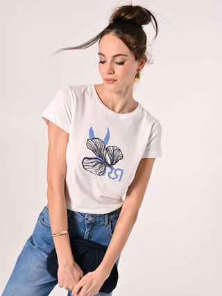 T-Shirt blanc en viscose
