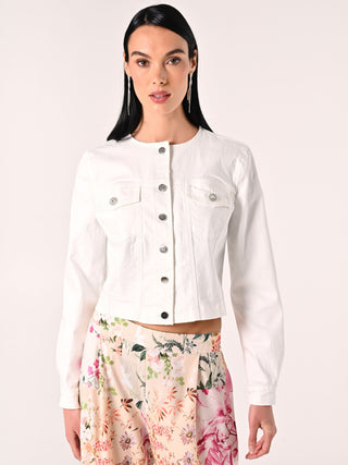 Giubbino in Jeans Bianco