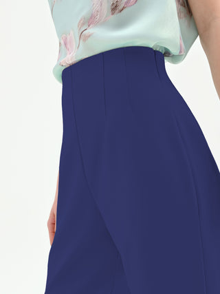 Strahlendblaue Palazzo-Hose
