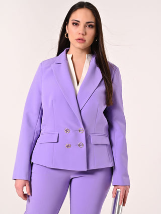 Giacca Curvy Lilla in Tessuto Tecnico
