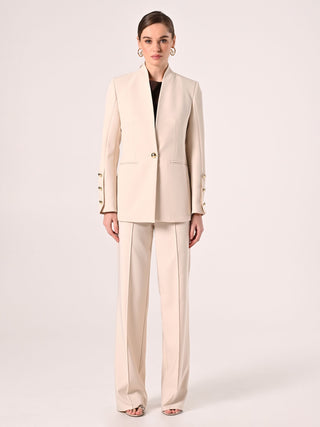 Beige Jacket in Technical Fabric