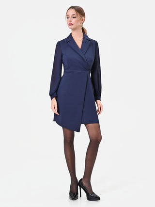 Abito blazer blu navy a portafoglio