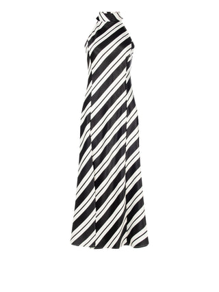 Gestreiftes Kleid in Black & White