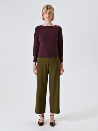 Maglione Bordeaux Logo RR