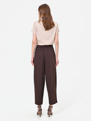 Pantalone marrone testa di moro con pinces