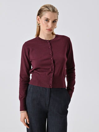 Strick-Cardigan in Bordeaux