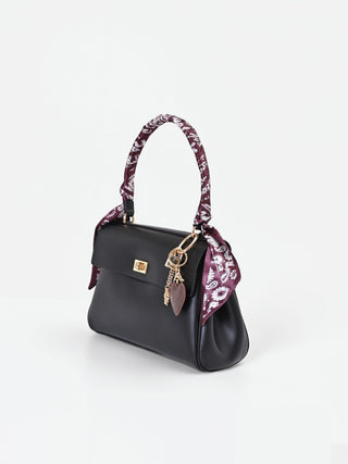 Black handbag with scarf and charms Giorgia Palmas X Rinascimento