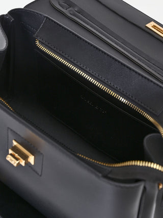 Black handbag with scarf and charms Giorgia Palmas X Rinascimento