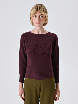 Maglione Bordeaux Logo RR