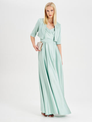 Boléro en satin Rinascimento atelier vert sauge