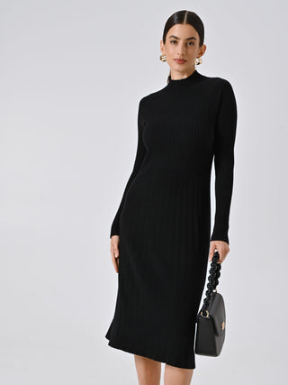 Abito in Maglia con Flessage Nero
