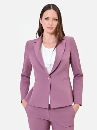 Giacca blazer monopetto rosa antico