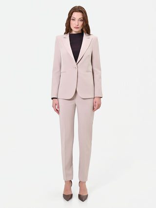 Giacca monopetto tortora beige