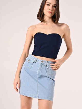 Blue Technical Fabric Top