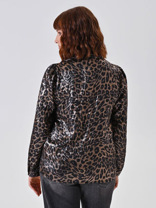 Curvy Animal Print Blouse 