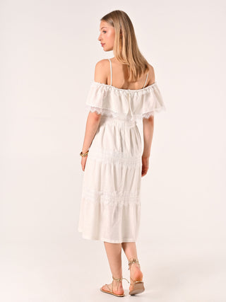 Robe midi en coton