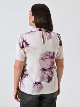 Blusa Curvy stampa Floreale