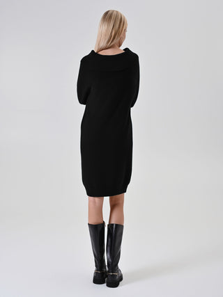 Vestido cocoon de punto negro