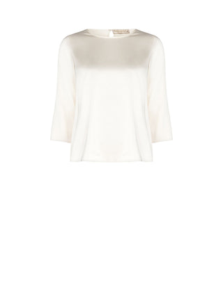 Blouse en satin blanc