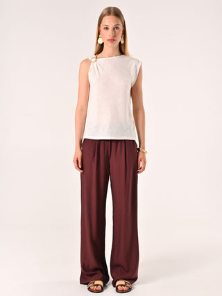 Linen T-shirt with Ring